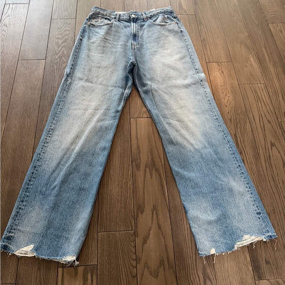 Zara Denim - Zara Distressed Wide Leg Women's Jeans